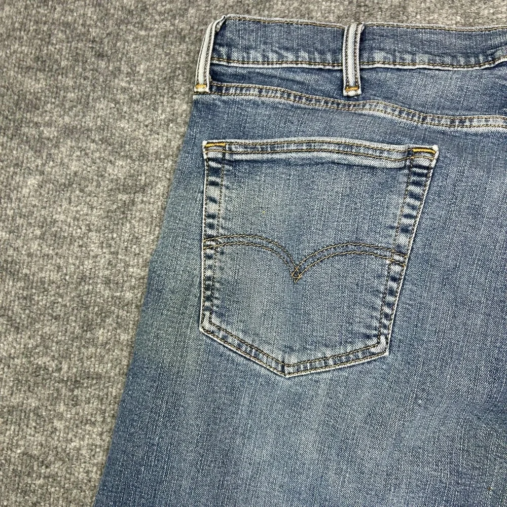 Levi's 505 Jeans Men's Blue Denim Stretch High Rise Classic Straight Fit - 40X32